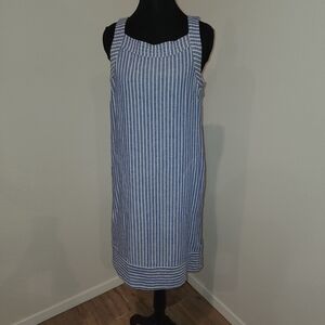 For Cynthia Blue and White Striped Dress